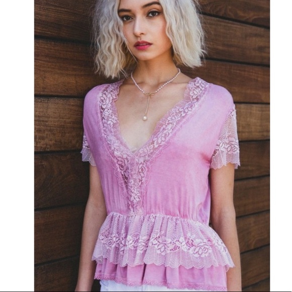 POL Tops - “The Sasha“ POL Lace Ruffle Top